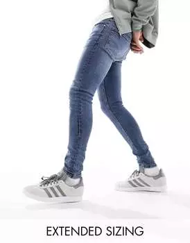 Синие эластичные джинсы ASOS