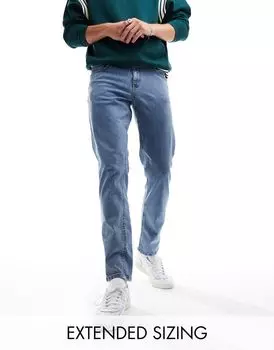 Синие эластичные джинсы средней степени эластичности ASOS DESIGN
