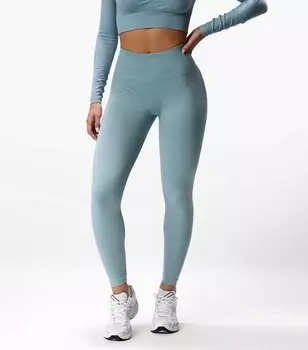 Синие бесшовные леггинсы Gym King Gym King, бледно-голубой