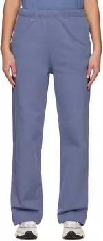 Синие брюки для отдыха с вышивкой GANNI