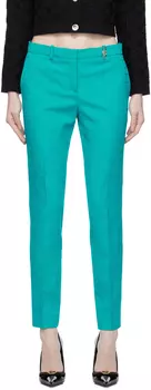 Синие брюки под крокодила Versace