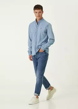 Синие джинсовые брюки Denham