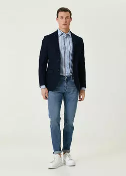 Синие джинсовые брюки Etro