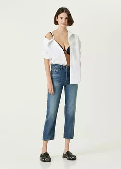 Синие джинсовые брюки Re/Done