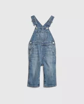 Синие джинсовые комбинезоны для мальчика Gap, синий