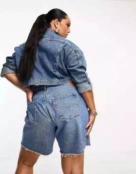 Синие джинсовые шорты 90-х годов Levi's Plus 501