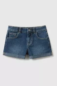 Синие джинсовые шорты Benetton, синий