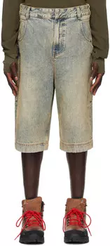 Синие джинсовые шорты D Entire Studios, Surface wave