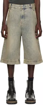 Синие джинсовые шорты D Entire Studios, Surface wave