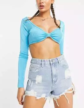 Синие джинсовые шорты Missyempire Mom