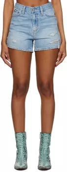 Синие джинсовые шорты Mom 80-х Levi's