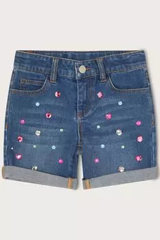 Синие джинсовые шорты Multi Gem Monsoon, синий