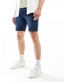 Синие джинсовые шорты скинни стандартной длины ASOS DESIGN