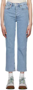 Синие джинсы 70-х годов Stove Pipe Re/Done