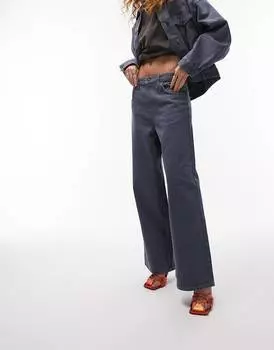 Синие джинсы-бойфренды Topshop с низкой посадкой