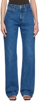 Синие джинсы большого размера AMI Paris, Used blue