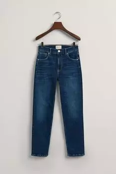 Синие джинсы Gant с приталенным кроем до щиколотки GANT, синий