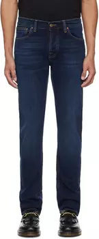 Синие джинсы Grim Tim Nudie Jeans, цвет New ink