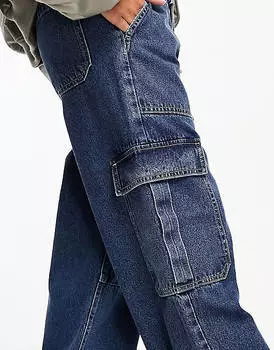 Синие джинсы карго ASOS DESIGN Petite