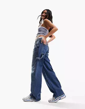 Синие джинсы карго ASOS DESIGN Petite