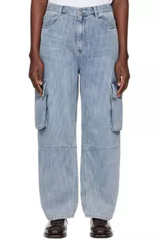 Синие джинсы карго Solid Homme