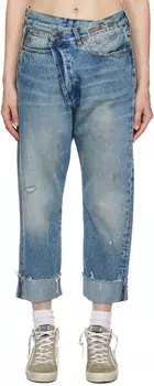 Синие джинсы-кроссовер R13