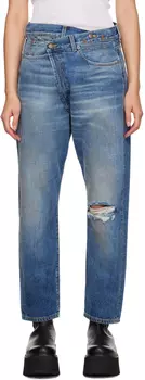 Синие джинсы-кроссовер R13