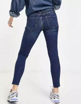 Синие джинсы Mango Skinny Destruction