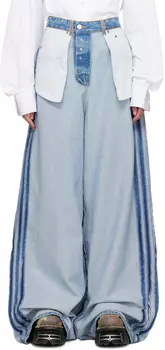 Синие джинсы наизнанку светлые VETEMENTS