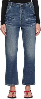 Синие джинсы прямого кроя 333 Wash Fax Copy Express, темно-синий