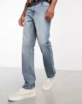 Синие джинсы прямого кроя ASOS
