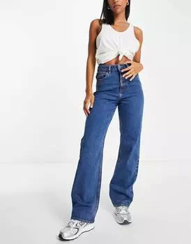 Синие джинсы прямого кроя ASOS DESIGN