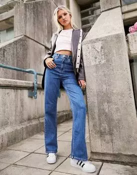 Синие джинсы прямого кроя ASOS DESIGN
