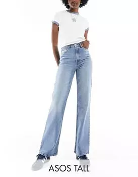 Синие джинсы прямого кроя ASOS Tall Easy