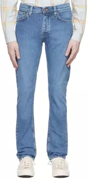Синие джинсы прямого кроя Grim Tim Nudie Jeans