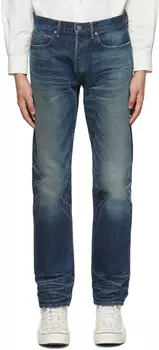 Синие джинсы прямого кроя John Elliott