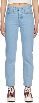 Синие джинсы прямого кроя на танкетке Levi's