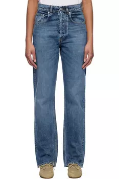 Синие джинсы прямого покроя с пятью карманами JW Anderson