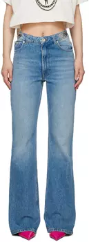 Синие джинсы Rabanne с украшением