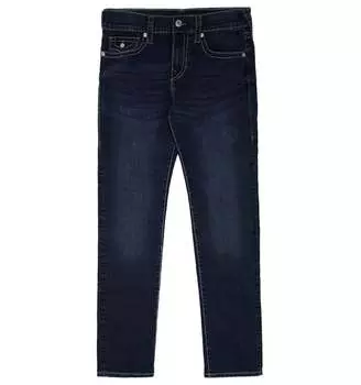 Синие джинсы Rocko с большими t-клапанами True Religion, синий