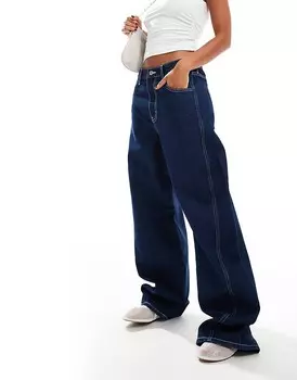 Синие джинсы с эффектом подковы ASOS DESIGN