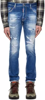 Синие джинсы с эффектом потертости Cool Guy Dsquared2