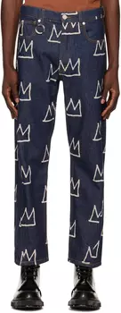 Синие джинсы с боковыми вставками tudes