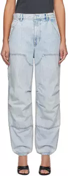 Синие джинсы с двойным передом Alexander Wang