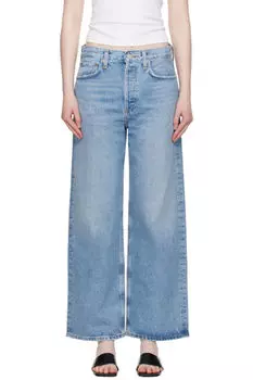 Синие джинсы с низкой посадкой и мешковатыми краями AGOLDE