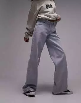 Синие джинсы с низкой посадкой и широкими штанинами Topshop Ember