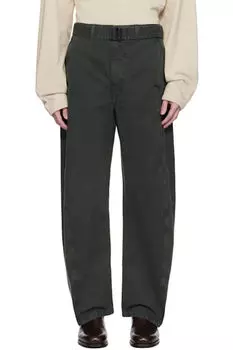 Синие джинсы с перекрученным поясом LEMAIRE