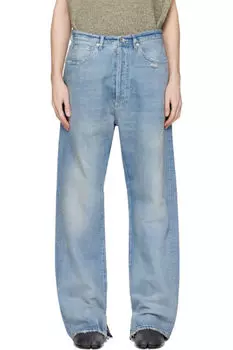 Синие джинсы с пряжкой Maison Margiela