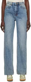 Синие джинсы с разрезами Playback Haven Ksubi