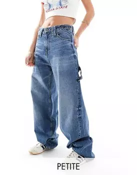 Синие джинсы с регулируемой талией Stradivairus Petite